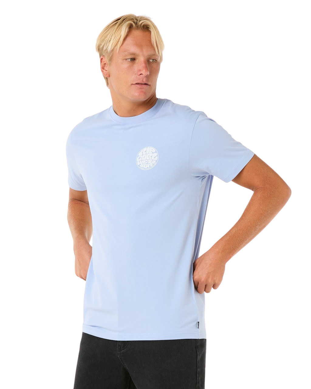 The Rip Curl Mens Wettie Icon T-Shirt Ice Blue