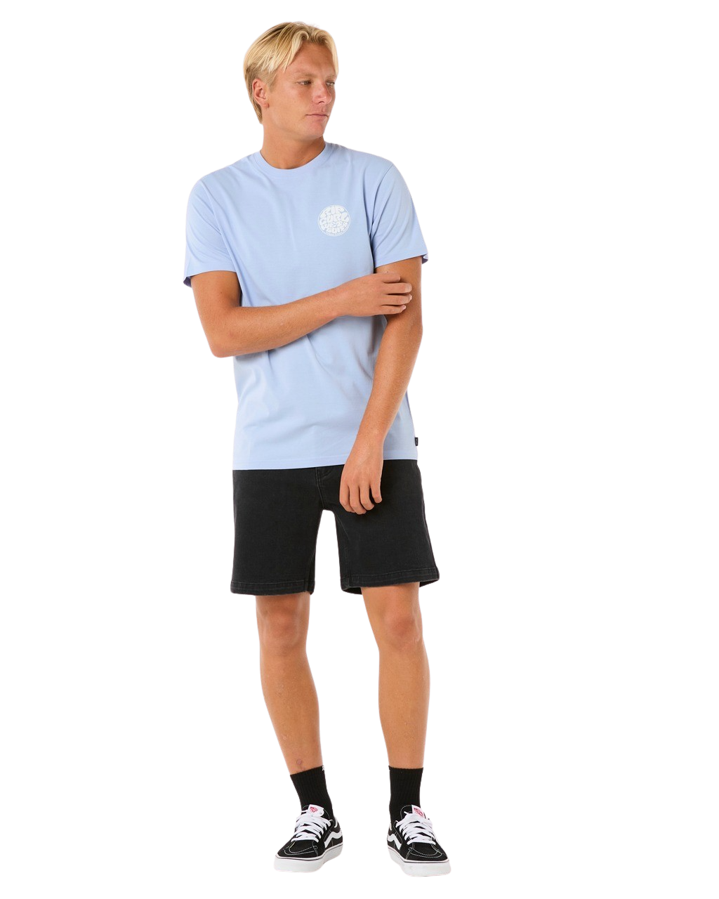The Rip Curl Mens Wettie Icon T-Shirt Ice Blue
