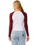 Island Dreams Raglan Long Sleeve T-Shirt in White