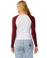 Island Dreams Raglan Long Sleeve T-Shirt in White
