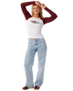 Island Dreams Raglan Long Sleeve T-Shirt in White