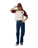 The Rip Curl Womens Surf The World Oversize T-Shirt in Bone