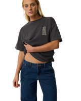 Search Series Oversized T-Shirt in Washed Black