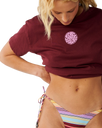 The Rip Curl Womens Icons Of Surf T-Shirt in Dark Plum