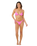 Premium Surf Banded Fixed Tri Bikini Top in Super Pink