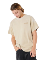 Medina Distressed T-Shirt in Khaki Sand