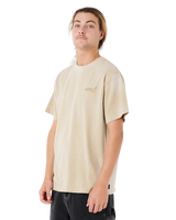 Medina Distressed T-Shirt in Khaki Sand