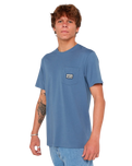 Sportline Badge T-Shirt in Bluefin