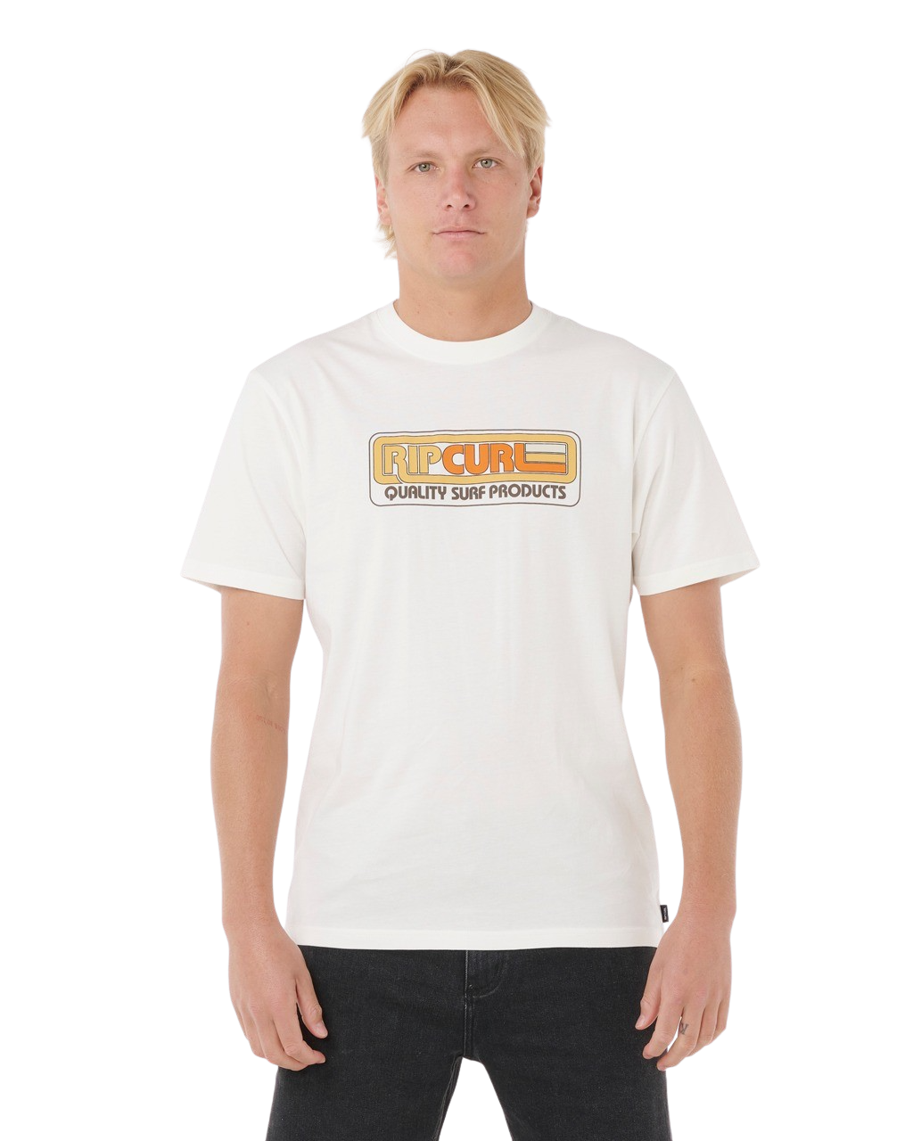 The Rip Curl Mens Surf Revival Station T-Shirt in Bone