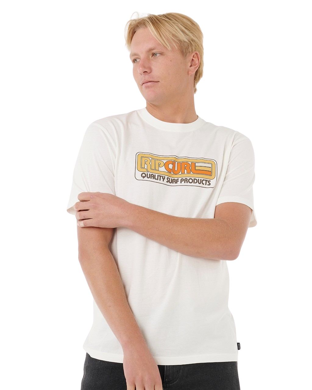 The Rip Curl Mens Surf Revival Station T-Shirt in Bone