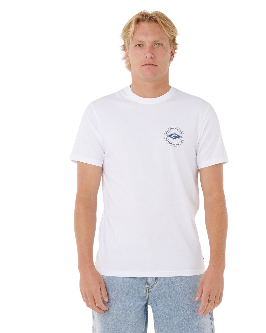 The Rip Curl Mens Staple T-Shirt in White