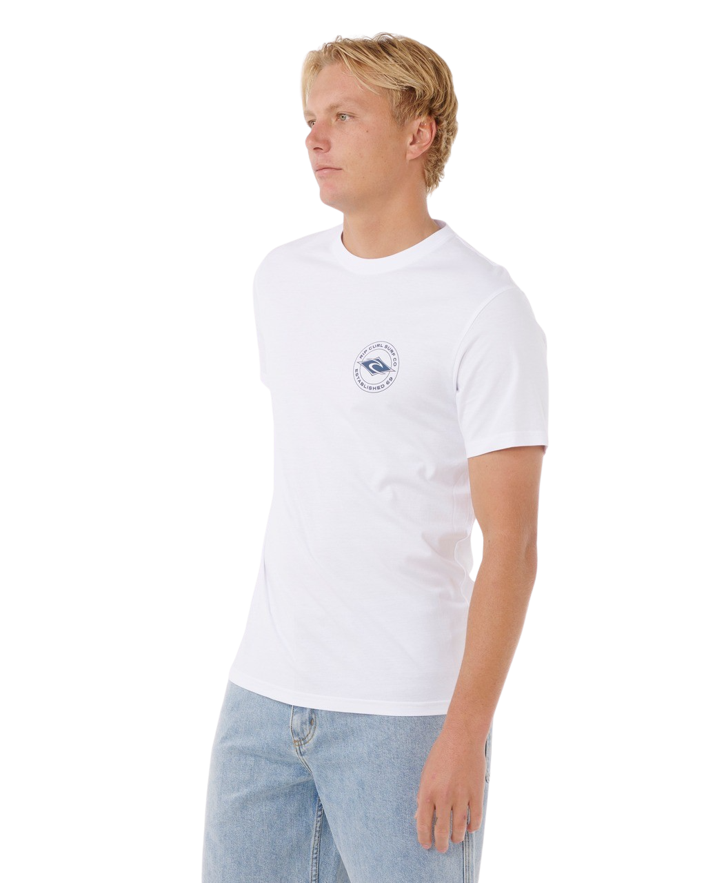 The Rip Curl Mens Staple T-Shirt in White