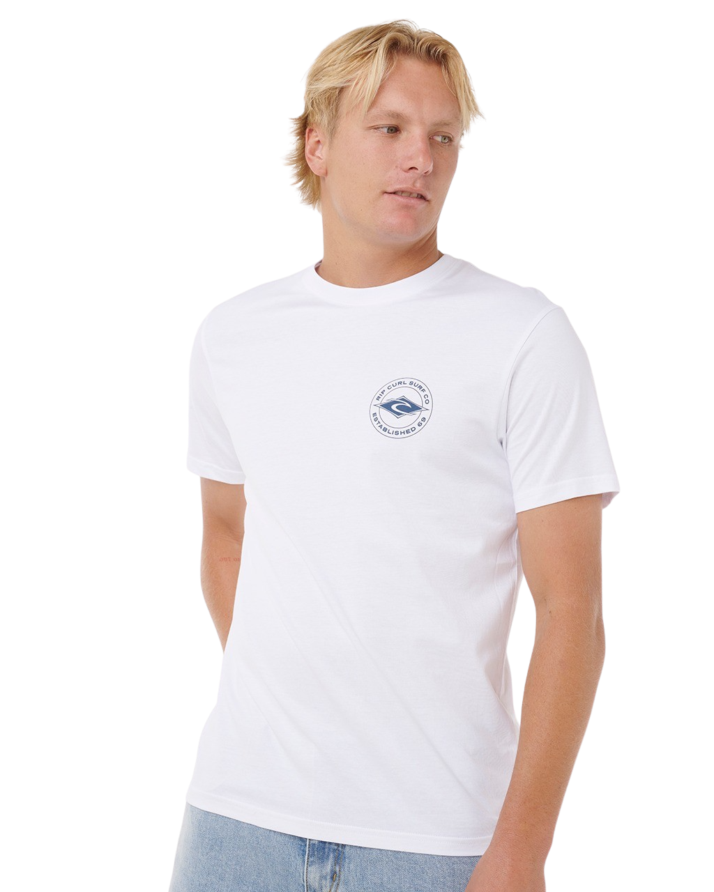 The Rip Curl Mens Staple T-Shirt in White