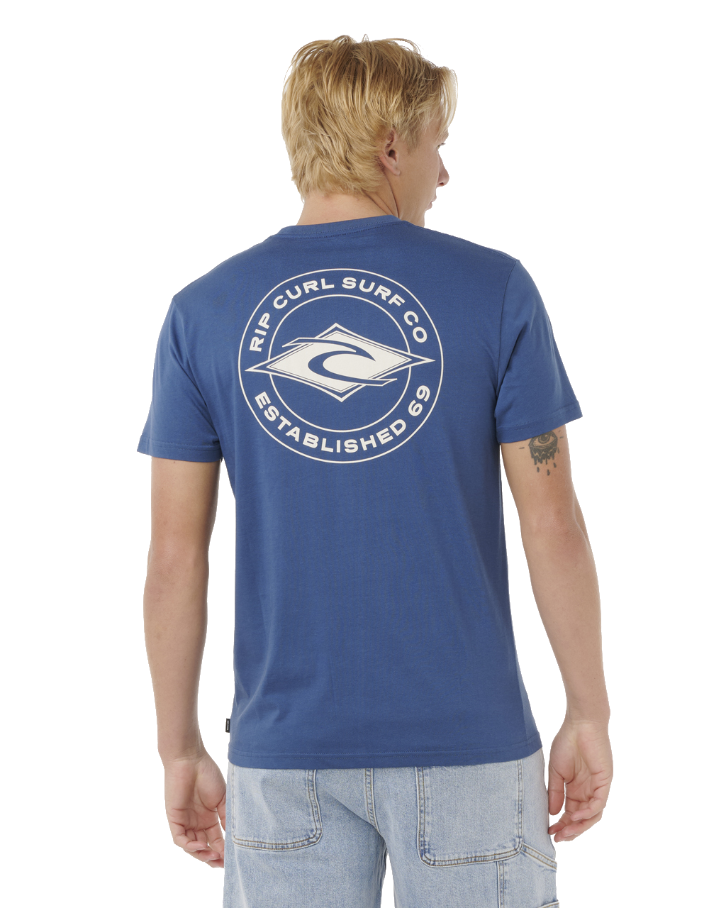 The Rip Curl Mens Staple T-Shirt in Light Navy