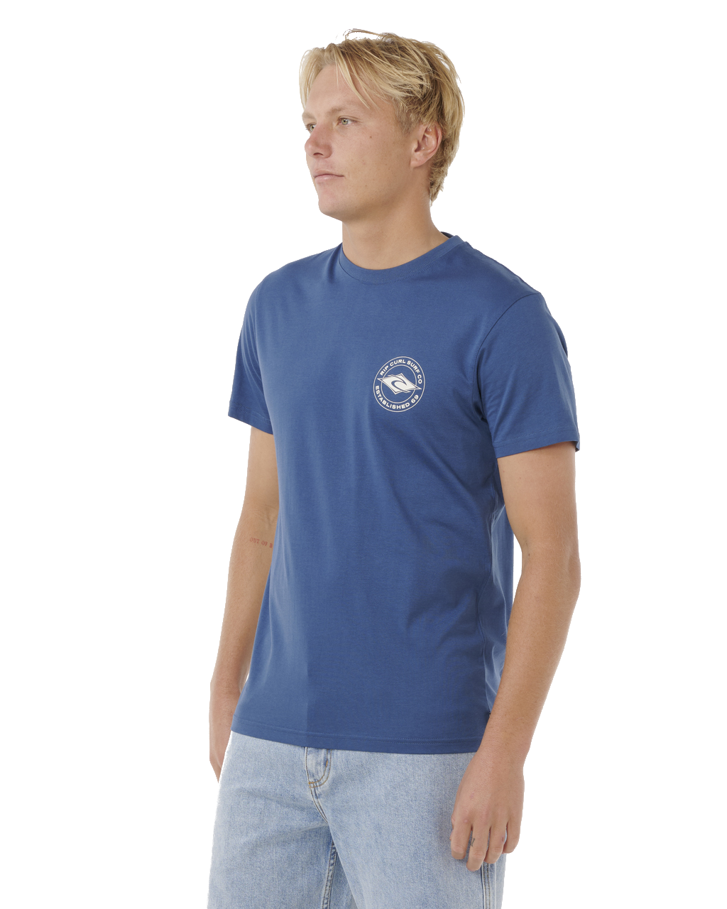 The Rip Curl Mens Staple T-Shirt in Light Navy