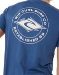 The Rip Curl Mens Staple T-Shirt in Light Navy