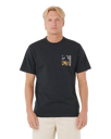 The Rip Curl Mens Artist Of The Search Ty Williams Coastline T-Shirt in Black