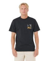 The Rip Curl Mens Artist Of The Search Ty Williams Coastline T-Shirt in Black