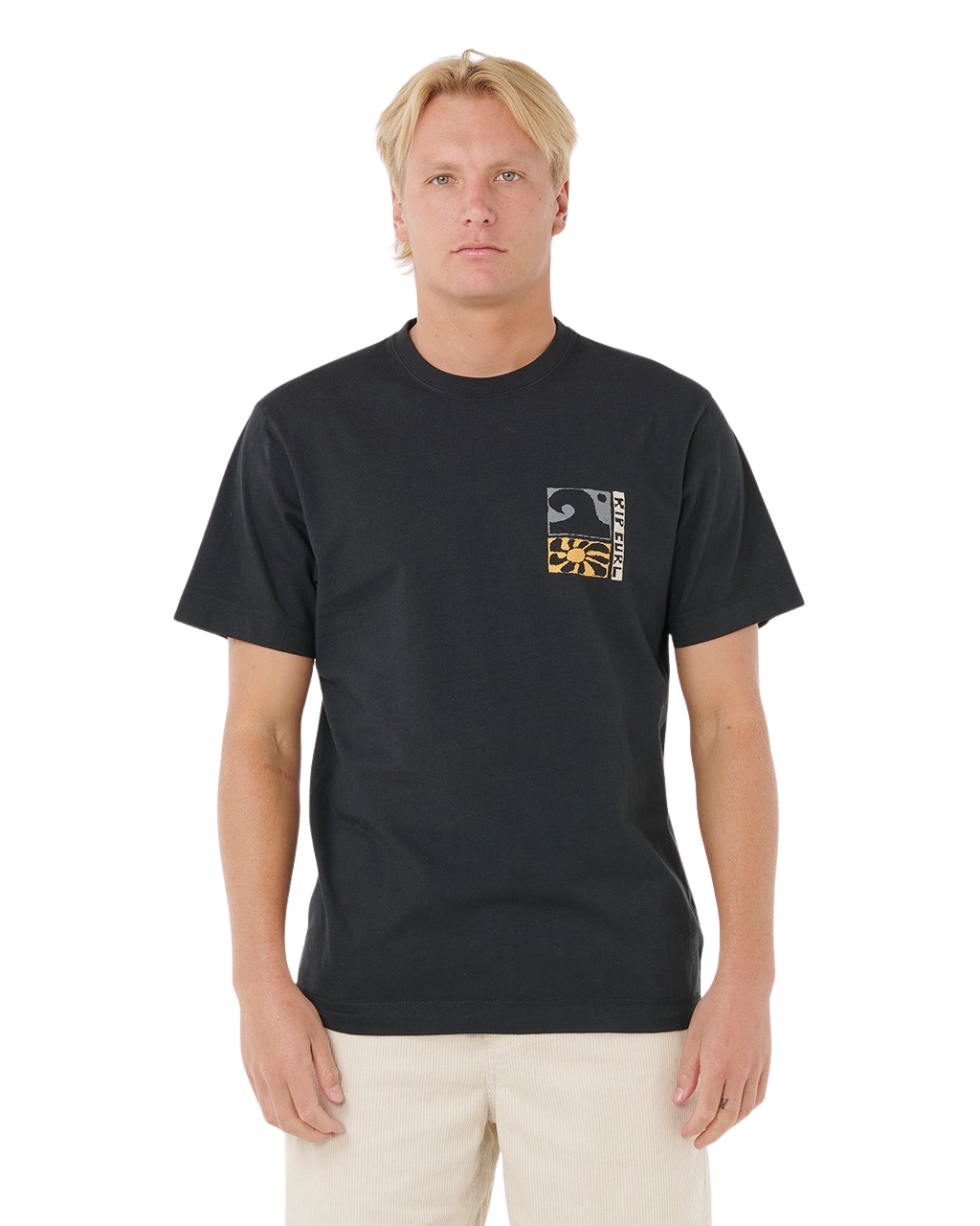 The Rip Curl Mens Artist Of The Search Ty Williams Coastline T-Shirt in Black