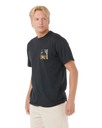 The Rip Curl Mens Artist Of The Search Ty Williams Coastline T-Shirt in Black