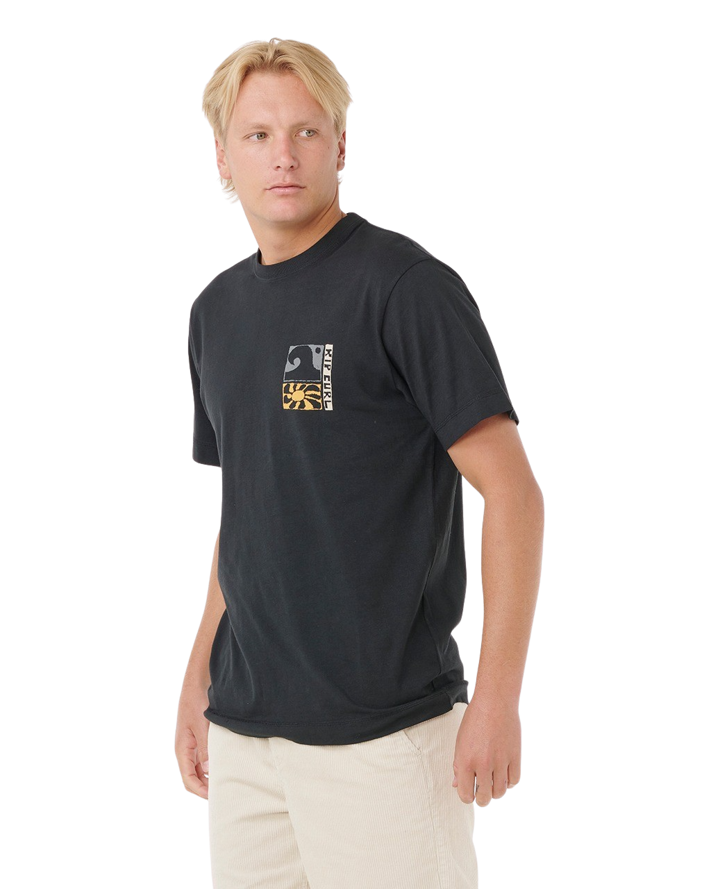 The Rip Curl Mens Artist Of The Search Ty Williams Coastline T-Shirt in Black