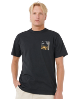 The Rip Curl Mens Artist Of The Search Ty Williams Coastline T-Shirt in Black