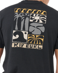 The Rip Curl Mens Artist Of The Search Ty Williams Coastline T-Shirt in Black