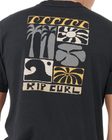 The Rip Curl Mens Artist Of The Search Ty Williams Coastline T-Shirt in Black