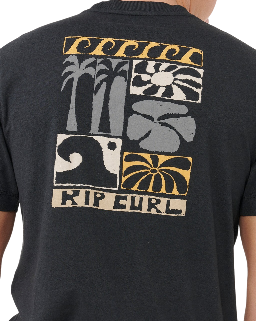 The Rip Curl Mens Artist Of The Search Ty Williams Coastline T-Shirt in Black