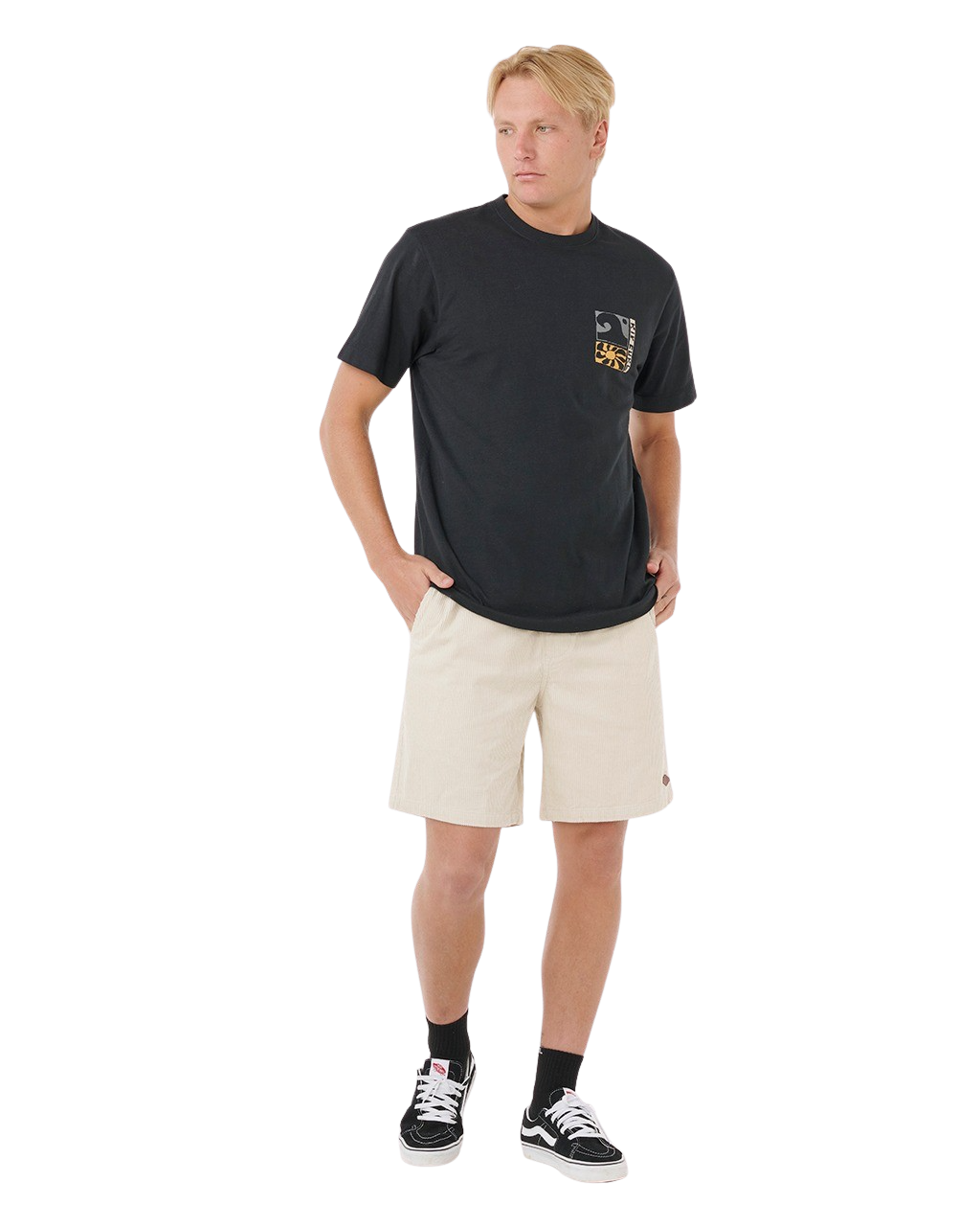 The Rip Curl Mens Artist Of The Search Ty Williams Coastline T-Shirt in Black