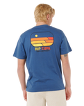 Surf Revival Lined Up T‑Shirt in Light Navy