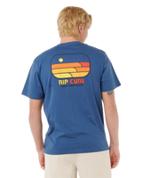 Surf Revival Lined Up T‑Shirt in Light Navy