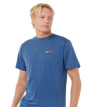 Surf Revival Lined Up T‑Shirt in Light Navy