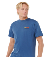 Surf Revival Lined Up T‑Shirt in Light Navy