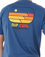 Surf Revival Lined Up T‑Shirt in Light Navy