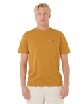 The Rip Curl Mens Surf Revival Lined Up T-Shirt in Bronze