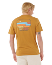 The Rip Curl Mens Surf Revival Lined Up T-Shirt in Bronze