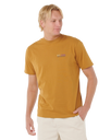 The Rip Curl Mens Surf Revival Lined Up T-Shirt in Bronze