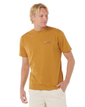 The Rip Curl Mens Surf Revival Lined Up T-Shirt in Bronze
