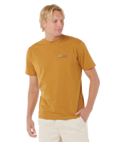 The Rip Curl Mens Surf Revival Lined Up T-Shirt in Bronze