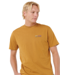 The Rip Curl Mens Surf Revival Lined Up T-Shirt in Bronze