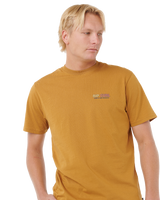The Rip Curl Mens Surf Revival Lined Up T-Shirt in Bronze