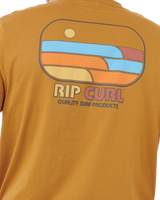 The Rip Curl Mens Surf Revival Lined Up T-Shirt in Bronze