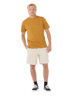 The Rip Curl Mens Surf Revival Lined Up T-Shirt in Bronze