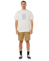 The Rip Curl Mens Artist Of The Search Ty Williams Stacked T-Shirt in Bone