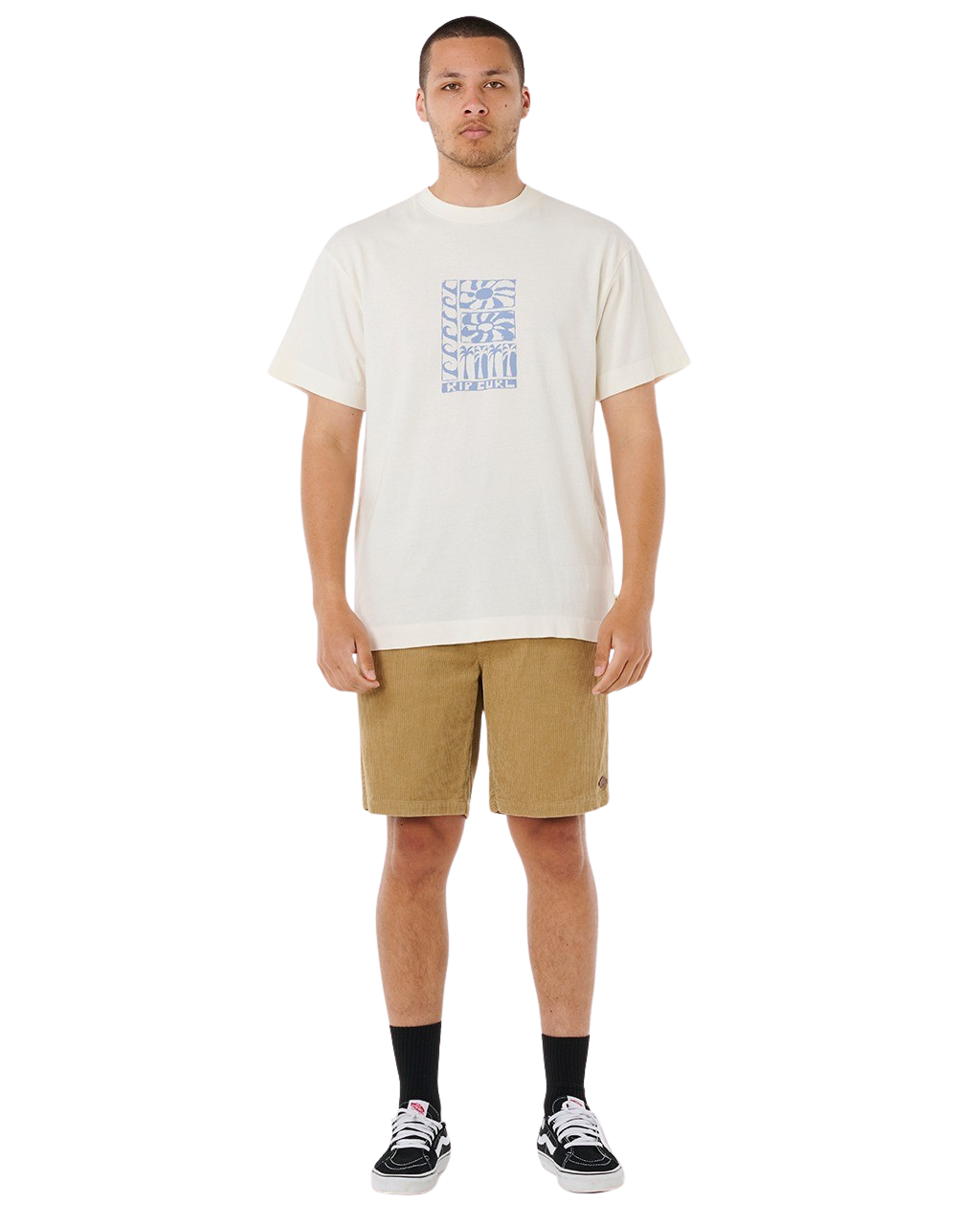 The Rip Curl Mens Artist Of The Search Ty Williams Stacked T-Shirt in Bone