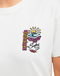 The Rip Curl Womens Archive Butterfly T-Shirt in Bone