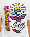 The Rip Curl Womens Archive Butterfly T-Shirt in Bone
