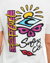 The Rip Curl Womens Archive Butterfly T-Shirt in Bone