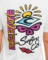 The Rip Curl Womens Archive Butterfly T-Shirt in Bone